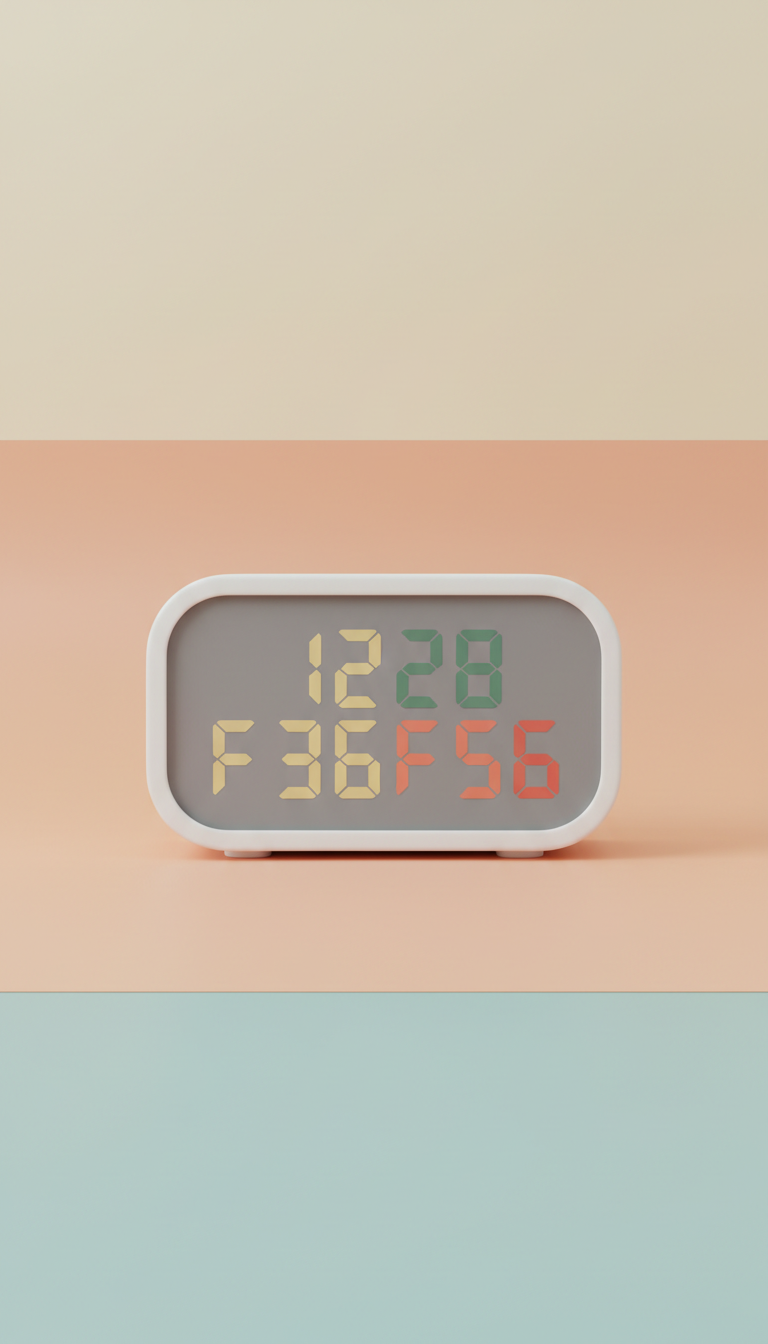 Reloj despertador digital minimalista